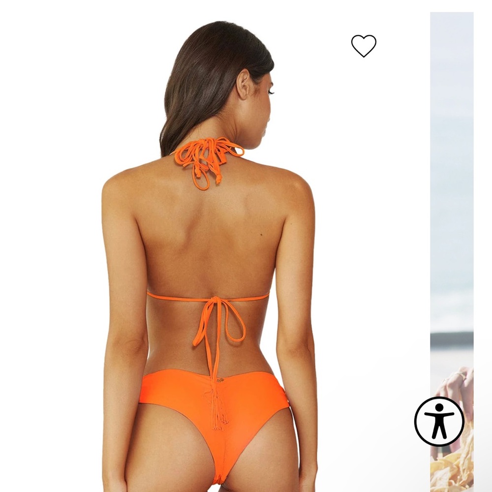 New PQ Swim Vibrant Orange Bikini top L - Picture 2 of 5